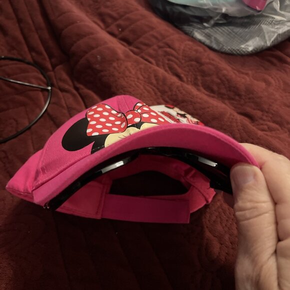 Lot Of 3 Hats / Caps 1 NWT Disney Minnie Mouse Cap W/ Sunglasses 1 Beanie, 1 Cap - Picture 6 of 11